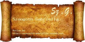 Szongoth Gabriella névjegykártya