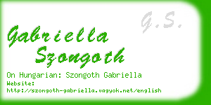 gabriella szongoth business card